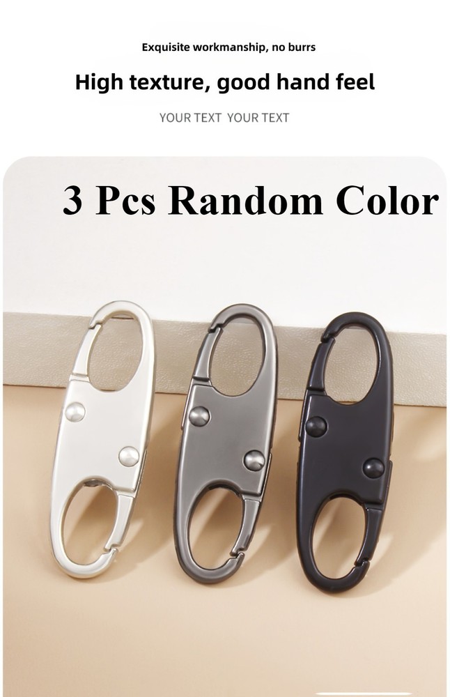 Practical Durable Sturdy Compact Smooth Mini Safe Travel Anti-theft Zipper Clips