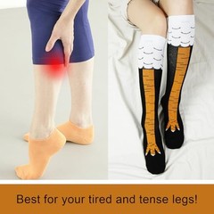 Compression Socks for Women Knee High Socks for Running One Size Chicken Leg