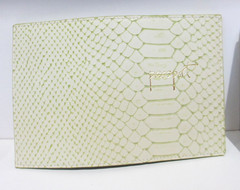 Passport Cover Leather Graphic Image Python Embossed GREEN
