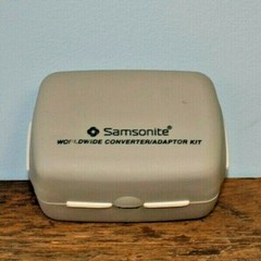 Vintage Samsonite Worldwide Converter/Adapter Kit Five Plugs Hard Case 1600 watt