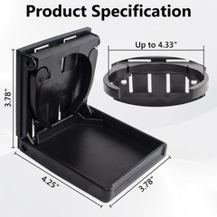2PCS Boat Cup Holder, Adjustable Folding Drink Universal
