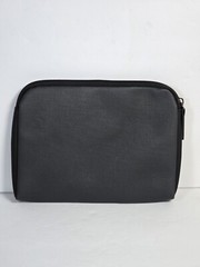 Tumi for Delta Airline Bag Black Gray Travel Size Toiletry Pouch Zip Closure EUC