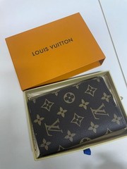LOUIS VUITTON Monogram Passport Cover Brown