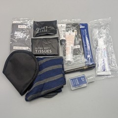 New Tumi Delta Silver Mini Hard Shell Amenity Case Kit