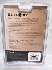 SAMSONITE Travel Sentry TSA Approved 3 Dial Combination Luggage Lock NEON YELLOW