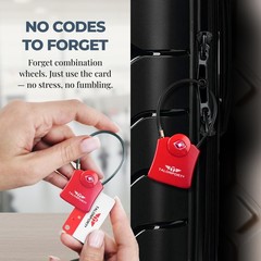 Keyless Luggage Locks TSA Approved, No Combination Needed, Lifetime Card Keys…