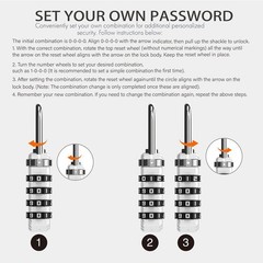 Combo Lock for Gym Locker, 4 Digit Combination Lock for Locker, Small Padlock Co