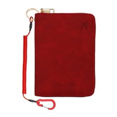 Passport Holder with Tether and Carabiner Clip to Prevent Loss and Theft, Rfi…