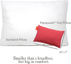 Pipsqueak Small | Tiny | Mini Pillow with Name Tag – 11In X 7In X 2.5In – Machin