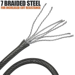 BV Heavy-Duty 4FT Security Cable Lock with Loops – 10mm (3/8 Inch) Cut-Resistant