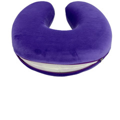 Super Soft Purple U Shape Memory Foam Travel Pillow Neck Head Support Cushion