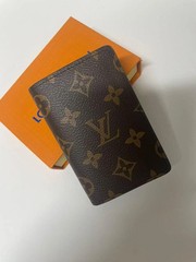 Louis Vuitton Pocket Organizer Monogram Eclipse Brown with box.,,