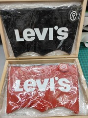 3 Taiwan : Levi’s & Pringles Collaboration Jeans Shape Pen Storage Case Bag