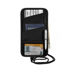 Travelon ID, Passport & Boarding Pass Holder Lanyard (Black) One Size [B61]