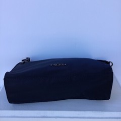 TUMI Voyageur Zippered Small Kit Pouch Cosmetic Bag Navy w/Black Hardware