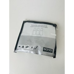 Basic SOHO Bath Essential Travel Clear Bag 8×4.5 Inch With 3 Empty Bottle