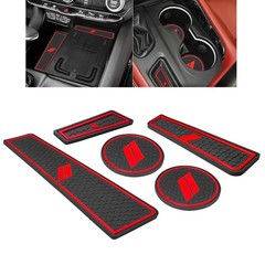 SENSHINE for Dodge Durango Accessories 2021 2022 2023 2024 2025 5PCS, Red