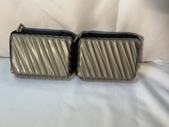 TUMI for Delta Grey, Logo Hard Shell Amenity Travel Cases Only- Set Of 2