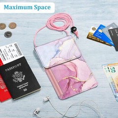 RFID Blocking Travel Pouch Neck Wallet Bag Passport IDCard Holder Organizer Case