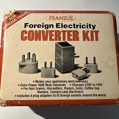Franzus Foreign Electricity Converter Kit 1600 Watt 220V to 110V CA-1600 vintage