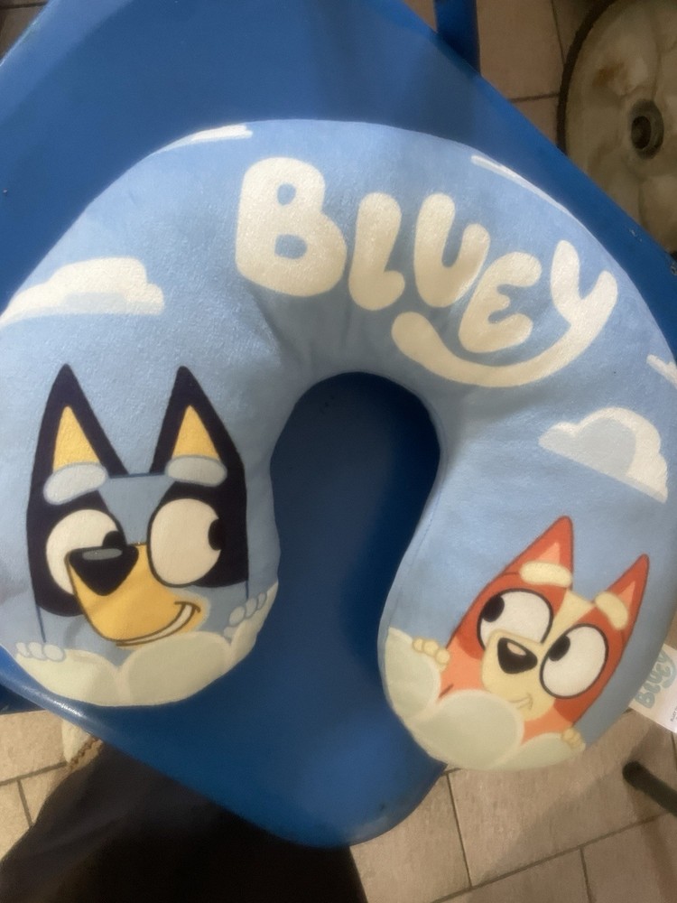 U-Shaped Neck Travel Pillow Light Blue Standard Foam Cartoon Characters