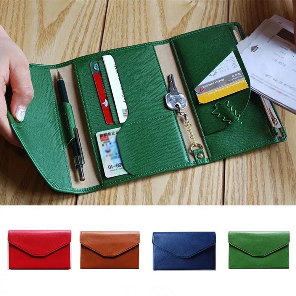 Wallet Holder Slim Leather US Travel Passport RFID Blocking ID Cards Case Cover