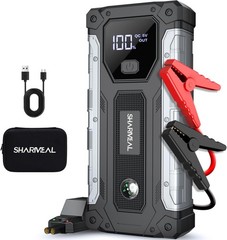 Sharmeal Car Jump Starter 5000A Jump Starter Battery Pack for 10.0L Gas and 9.0L