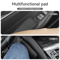 Alcantane Elbow Rest: Memory Foam Support for Car Legs and black right hand pad