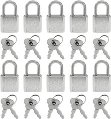 Mini Metal Luggage Lock Set 10 Pcs Small Durable Key Locks for Jewelry Boxes and