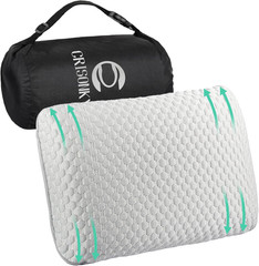 Travel Camping Pillow with Carry Bag – Medium Firm Cooling Memory Foam Pillow