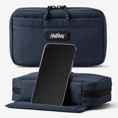 Halfday Sidekick Tech Travel Organizer With Built In Phone Stand – Marine Blue