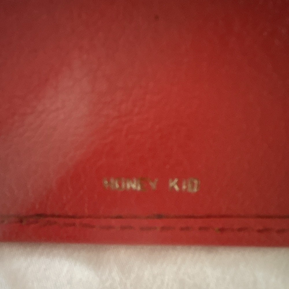 Honey Kid Red Leather Passport & ID Wallet Organizer with Credit Card Slots