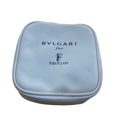 BVLGARI First Class Amenity Kit Bag Only Square White Compact Zipped