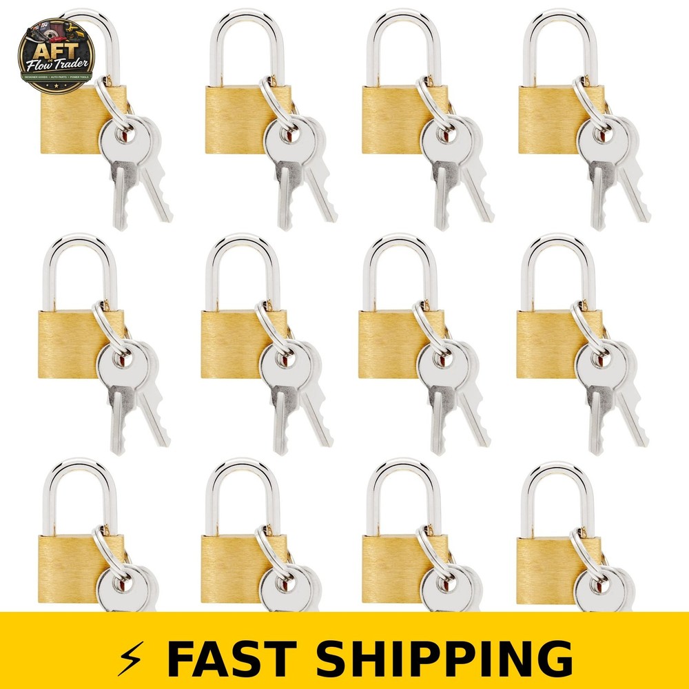 Juvale Mini Luggage Locks with Keys – 12 Pack, Gold & Silver