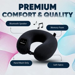 Bluetooth Music U Shaped Neck Pillow Wireless Bluetooth Speaker Memory Foam S…