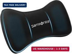 SAMSONITE Travel Neck Pillow – Memory Foam Car Seat Headrest Cushion, Ergonomic