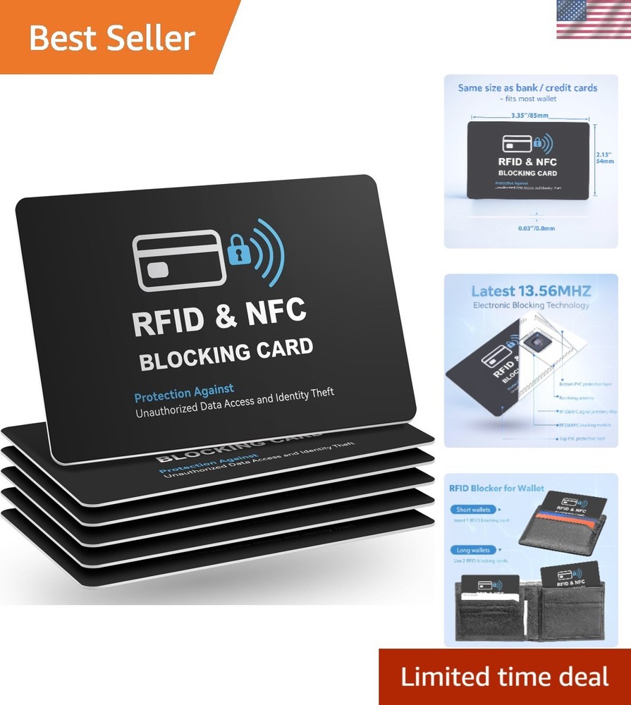 RFID Blocking Card Protector – 6 Pack for Debit, Credit, and Passport Safety