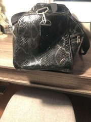 HEYS Large Toiletry Luggage Travel Bag, Black, Beautiful Crocodile Style