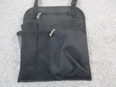 Brookstone Care Organizer Black Zip Pockets Adjustable Vintage EUC