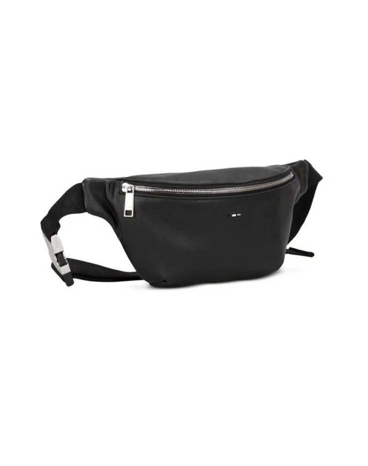 New Hugo Boss Ray Men Unisex Belt Bag Banana Fanny Pack Travel Black $295