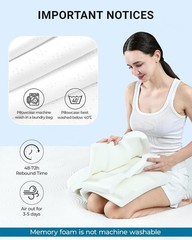 Luxury Cooling Memory Foam Bed Pillow – 4 Heights for Personalized Sleep Support