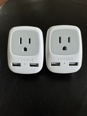 TESSAN European Travel Plug Adapter Type-C Italy Spain France Germany Lot Of 2