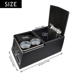 Htostar Racing Upgrade Universal Center Console Organizer with Black