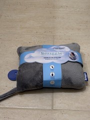 Snuggie Soft Gray Travel Blanket Zip Up Pouch Doubles As Pillow 35×26” New Tags