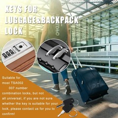 TSA Key 002 007Universal Lock Key Master Suitcase with 2Pcs Rings for
