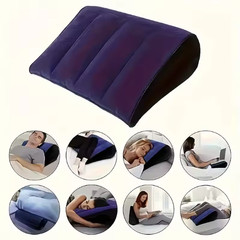 Inflatable Travel Neck Pillow Portable Air Cushion for Flight & Camping