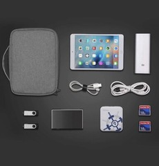 Travel Tech Organizer Bag Case Phone Charger Cable USB Hard Drive Camping Hiking