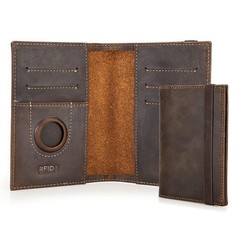 Full Grain Leather Passport Holder for 2 RFID Blocking Travel Passport Wallet…