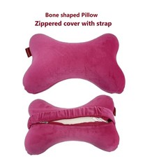 Bone Pillow Neck Head Rest Memory Foam Travel Trip Posture Support Rose Pink