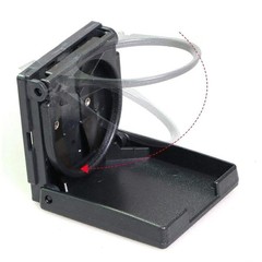 2PCS Adjustable Folding Drink Holder with Screws and Tapes, Black